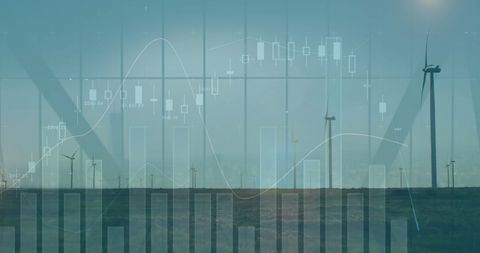 renewable energy analytics with wind turbines - Download Free Stock Images Pikwizard.com