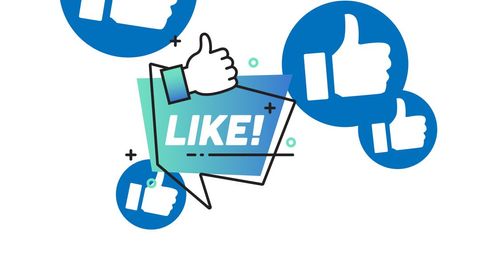 Floating Thumbs Up Like Icons on White Social Media Theme - Download Free Stock Images Pikwizard.com