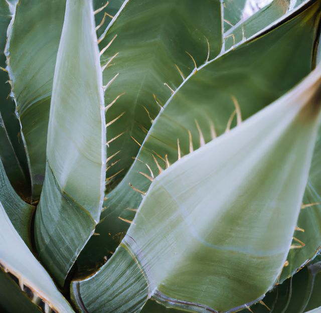 Close up of multiple green agave leaves with spikes - Download Free Stock Photos Pikwizard.com