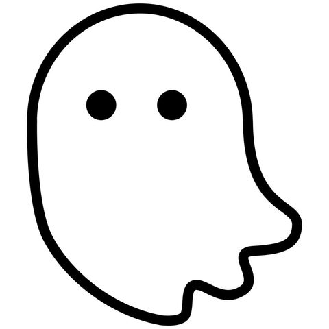 minimalistic ghost outline ideal for halloween - Download Free Stock Templates Pikwizard.com