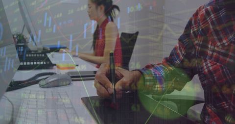 financial data analysis with digital devices, collaborative office work - Download Free Stock Images Pikwizard.com