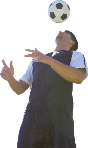 Caucasian Footballer Balancing Soccer Ball on Transparent Background - Download Free Stock Videos Pikwizard.com