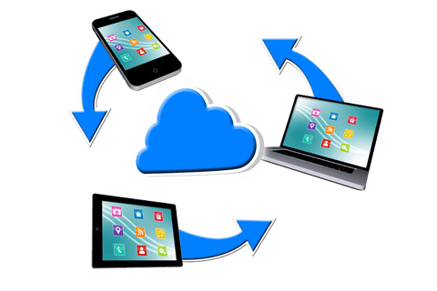 transparent illustration of digital devices with cloud computing icons - Download Free Stock Videos Pikwizard.com