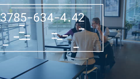 Binary Data Processing and Business Meeting Concept