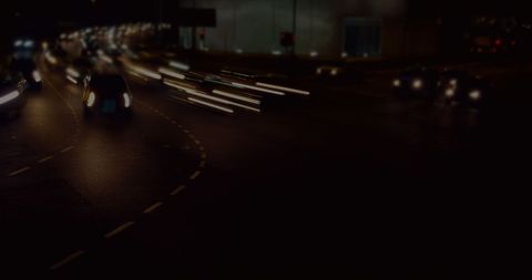Blurred Traffic in Night City with Motion Light Trails - Download Free Stock Images Pikwizard.com