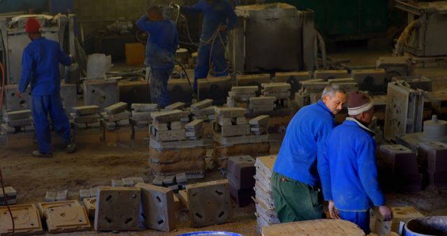 Skilled Workers in Industrial Foundry Setting - Download Free Stock Images Pikwizard.com