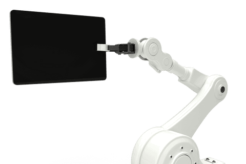 Transparent Robotic Arm Holding Digital Tablet - Download Free Stock Videos Pikwizard.com