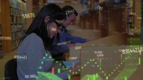 Collage Showing Financial Data Analytics and Professionals