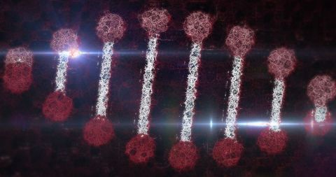 Futuristic digital rods display in abstract sci-fi design