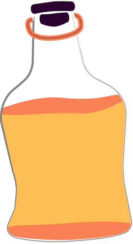 transparent flat design bottle with yellow liquid - Download Free Stock Videos Pikwizard.com
