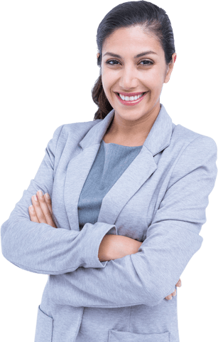 smiling businesswoman standing confidently transparent background - Download Free Stock Videos Pikwizard.com
