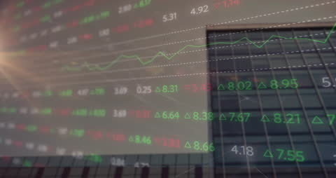 Financial Data Processing Over City Office Building