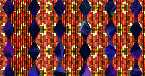 Retro Futurism Geometric Art on Vibrant Mesh Background - Download Free Stock Images Pikwizard.com