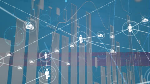 Digital Global Network with Financial Chart Interfaces