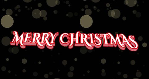 Festive Merry Christmas Typography with Falling Lights - Download Free Stock Images Pikwizard.com