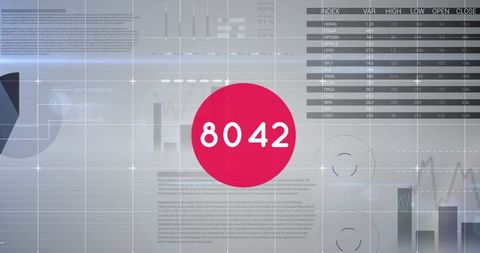 Dynamic Financial Data Display with Rotating Statistics - Download Free Stock Images Pikwizard.com