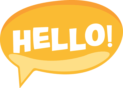 yellow speech bubble with hello text on transparent background - Download Free Stock Videos Pikwizard.com