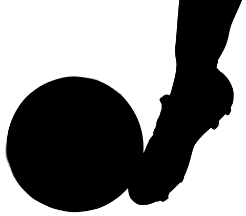 footballer leg silhouette with ball on transparent background - Download Free Stock Videos Pikwizard.com