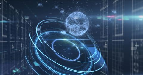 Futuristic Global Network Visualization with Digital Data Interfaces - Download Free Stock Images Pikwizard.com