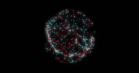 Digital Globe of Connections Against Black Background