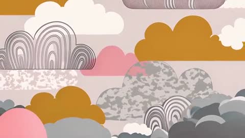 Colorful Abstract Cloud Patterns on Light Background