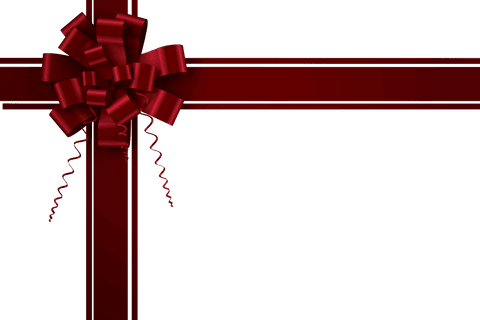 Transparent Red Ribbon Bow for Gifts and Decorations