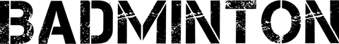 Badminton text on transparent background for sport promotions
