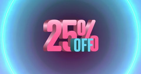 colorful 3d 25 percent off discount illustration - Download Free Stock Images Pikwizard.com