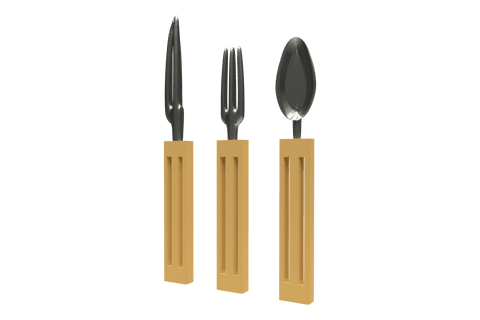 Elegant Eating Utensils with Wooden Handle Transparent Background - Download Free Stock Videos Pikwizard.com