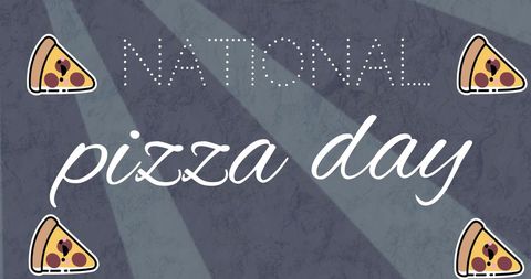 National Pizza Day Celebration Graphic with Pizza Icons - Download Free Stock Images Pikwizard.com