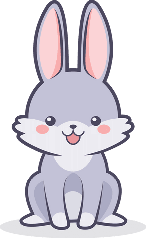 Cute Cartoon Easter Rabbit Digital Illustration on Transparent Background - Download Free Stock Videos Pikwizard.com