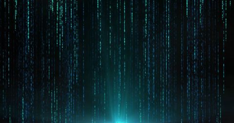 Abstract Neon Digital Code Rainfall - Download Free Stock Images Pikwizard.com