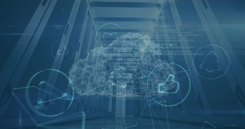 Cloud Technology and Cybersecurity in Data Servers - Download Free Stock Images Pikwizard.com