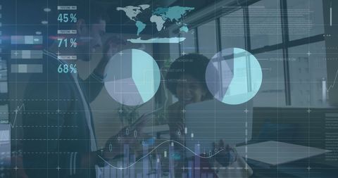 Innovative Data Processing with Diverse Teamwork in Modern Office - Download Free Stock Images Pikwizard.com