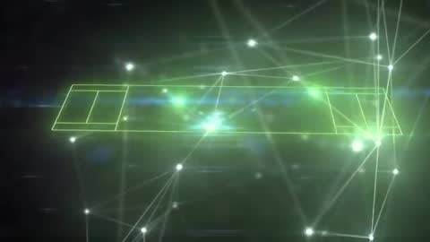 Futuristic Digital Grid Illustrating Data Flow and Connectivity