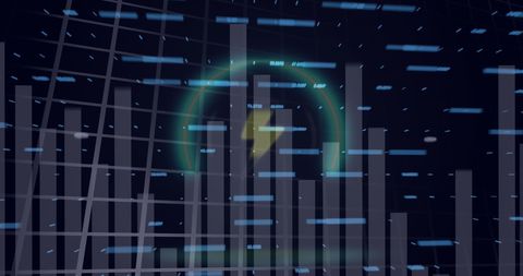 digital financial analysis with thunderbolt icon in teal - Download Free Stock Images Pikwizard.com