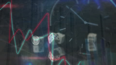 Global Finance and Technology Visualization with Dice and Clock Animation
