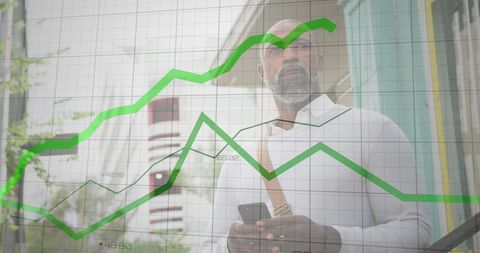 businessman analyzing financial growth projections - Download Free Stock Images Pikwizard.com