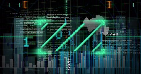 Advanced Data Processing with Digital Interface Elements - Download Free Stock Images Pikwizard.com