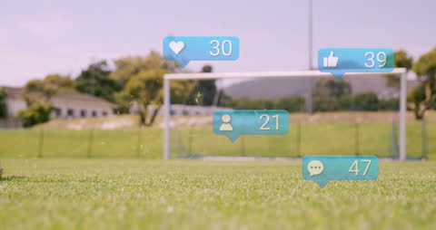 Social Media Reactions Overlay on Soccer Field