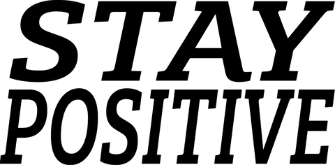 Stay positive text on transparent png illustration