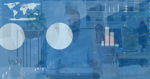 Financial Analytics and Data Visualization in Modern Business Office