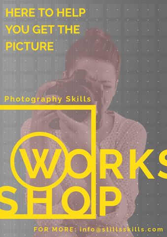 photography workshop advertisement with engaged student - Download Free Stock Templates Pikwizard.com