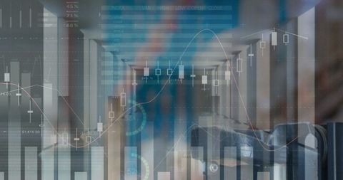 Digital Financial Data Processing and Global Technology Interface - Download Free Stock Images Pikwizard.com
