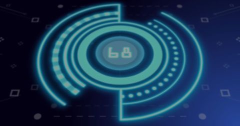 high-tech digital interface visualization with data scanning circles - Download Free Stock Images Pikwizard.com