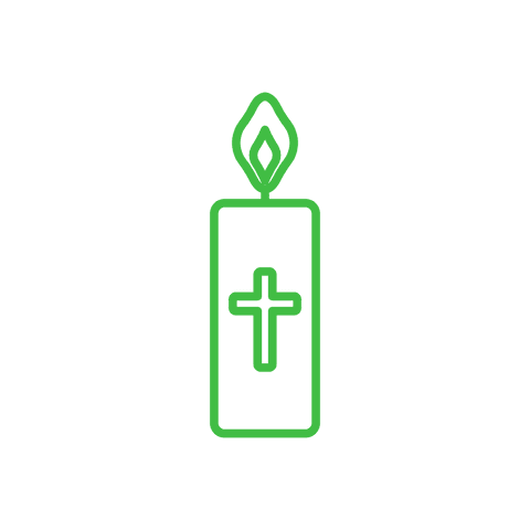 green candle with christian cross on transparent background - Download Free Stock Videos Pikwizard.com