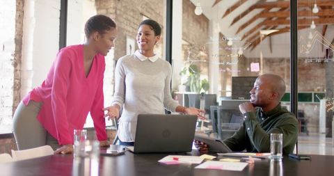 Collaborative Discussion among Diverse Team in Modern Office Environment