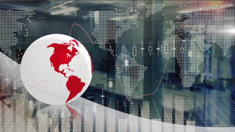 Global Business and Financial Data Visualization Abstract Concept