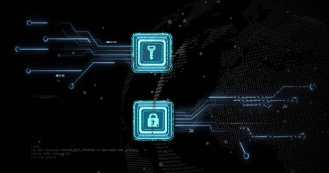 Digital Encryption Illustrating Cybersecurity Concepts in Technology Vision