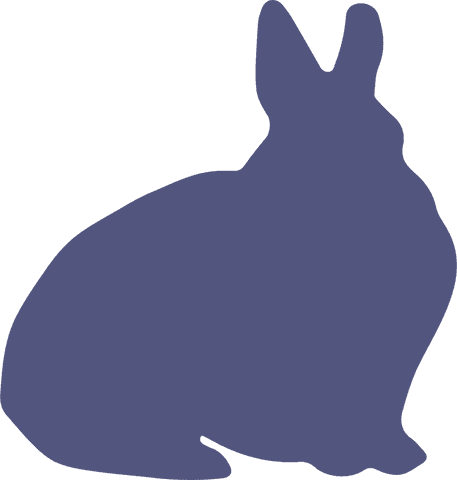 blue rabbit silhouette on transparent background for nature and tradition uses - Download Free Stock Videos Pikwizard.com